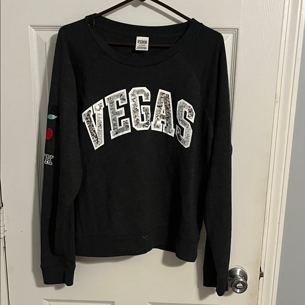 PINK Victoria's Secret Black Vegas Sweatshirt
